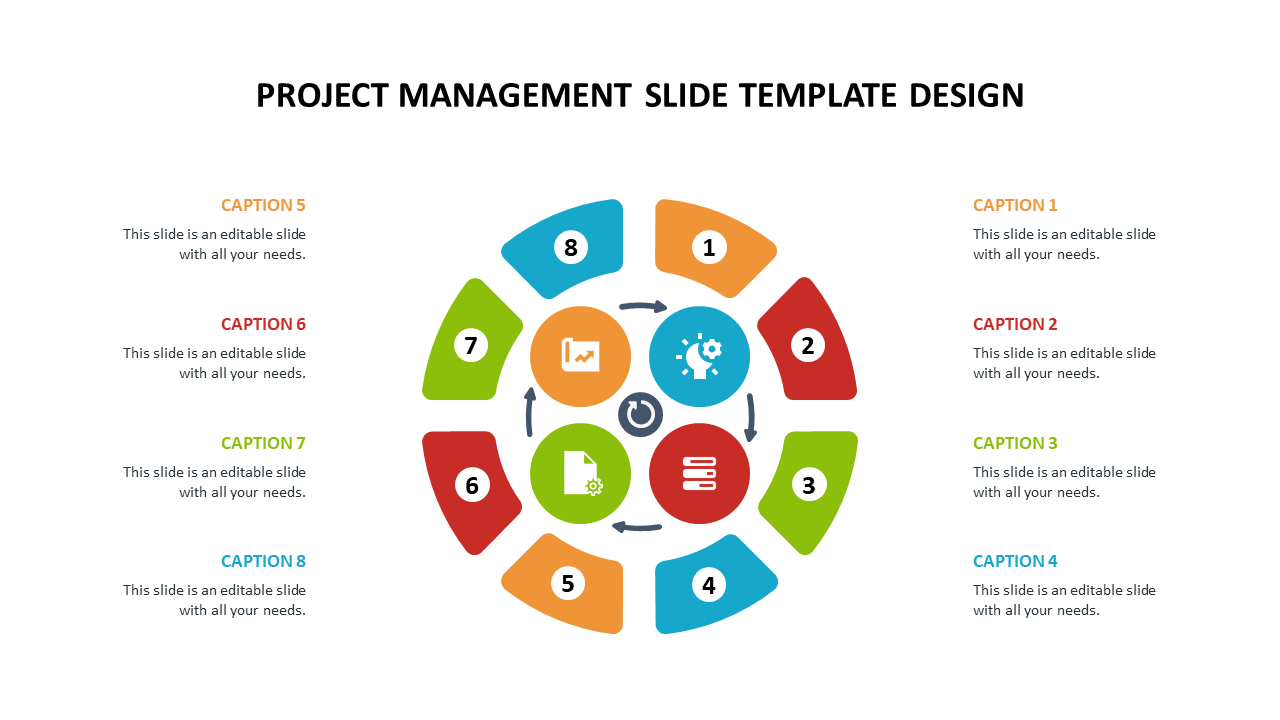 project management slide template design